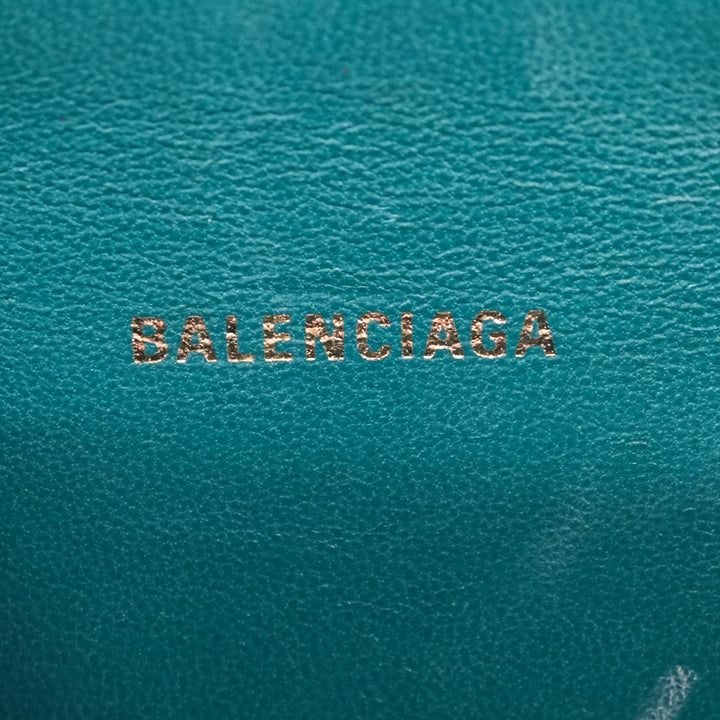 Balenciaga Croc embossé Cuir de veau Hourglass sac à anse supérieure XS