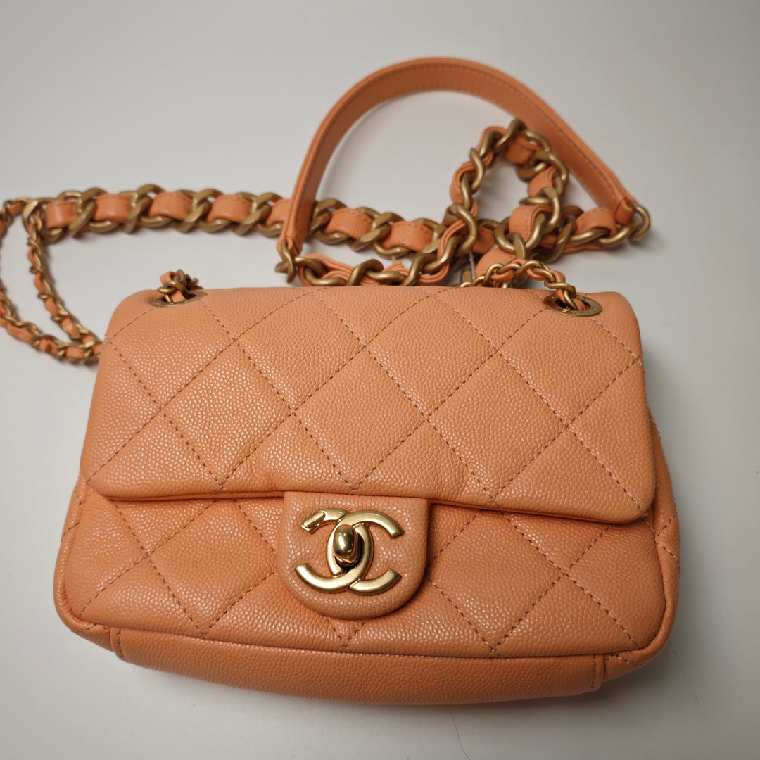 Chanel Mini CC Matelassé Caviar Simple rabat