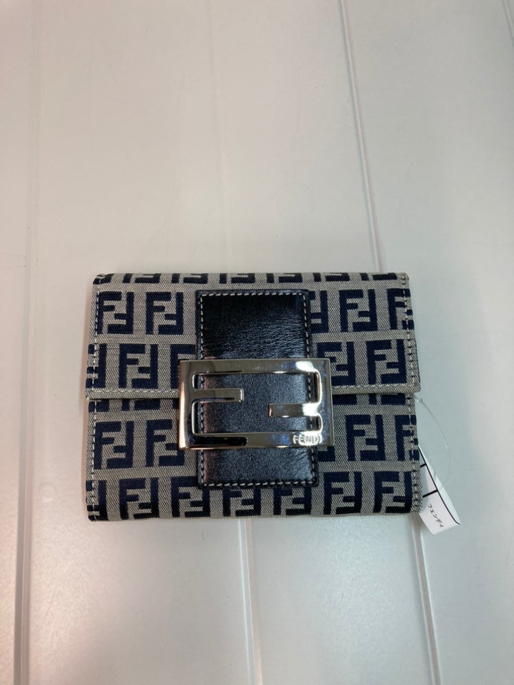 Fendi Zucchino Toile Trifold Portefeuille
