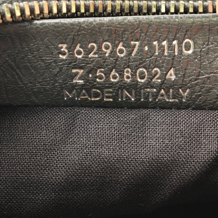 Balenciaga Cuir d’agneau Motocross Classic Zip Around Flat Pochette