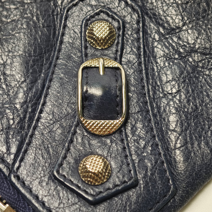 Balenciaga Cuir d’agneau Motocross Giant 12 Zip Around Flat Pochette