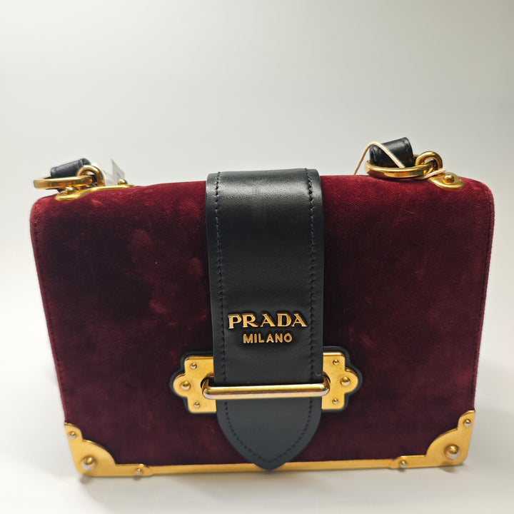Prada Velours Cahier Sac porté croisé