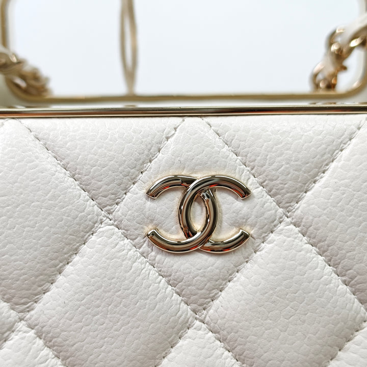 Chanel Mini Matelassé Caviar Cut Out Evening Cabas