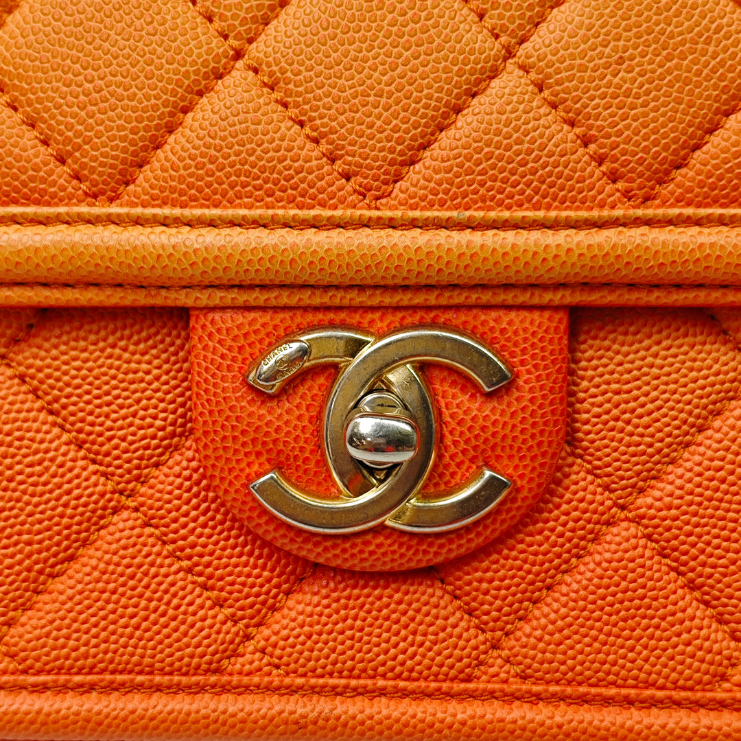 Chanel Small Matelassé Caviar Sunset On The Sea à rabat