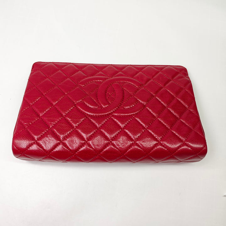 Chanel CC Matelassé Caviar Frame Pochette