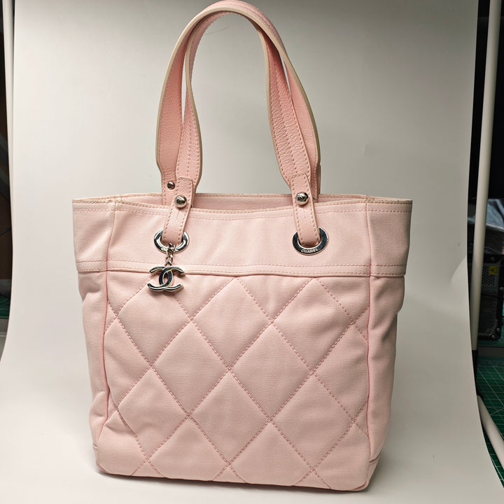 Chanel Small Matelassé Toile Paris Biarritz Cabas