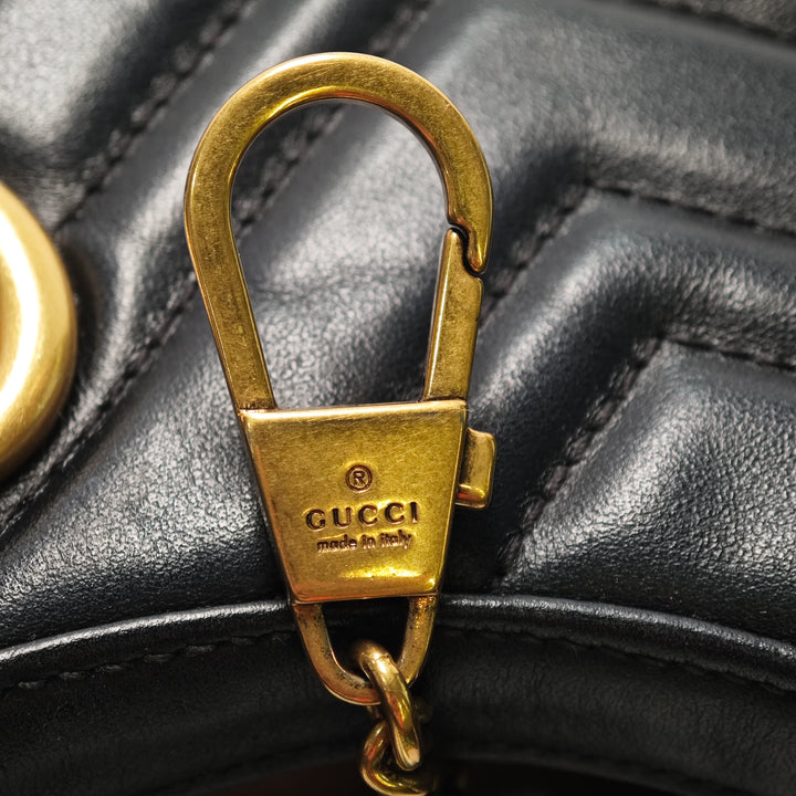 Gucci Mini GG Marmont Matelasse Cuir de veau Half Moon Sac
