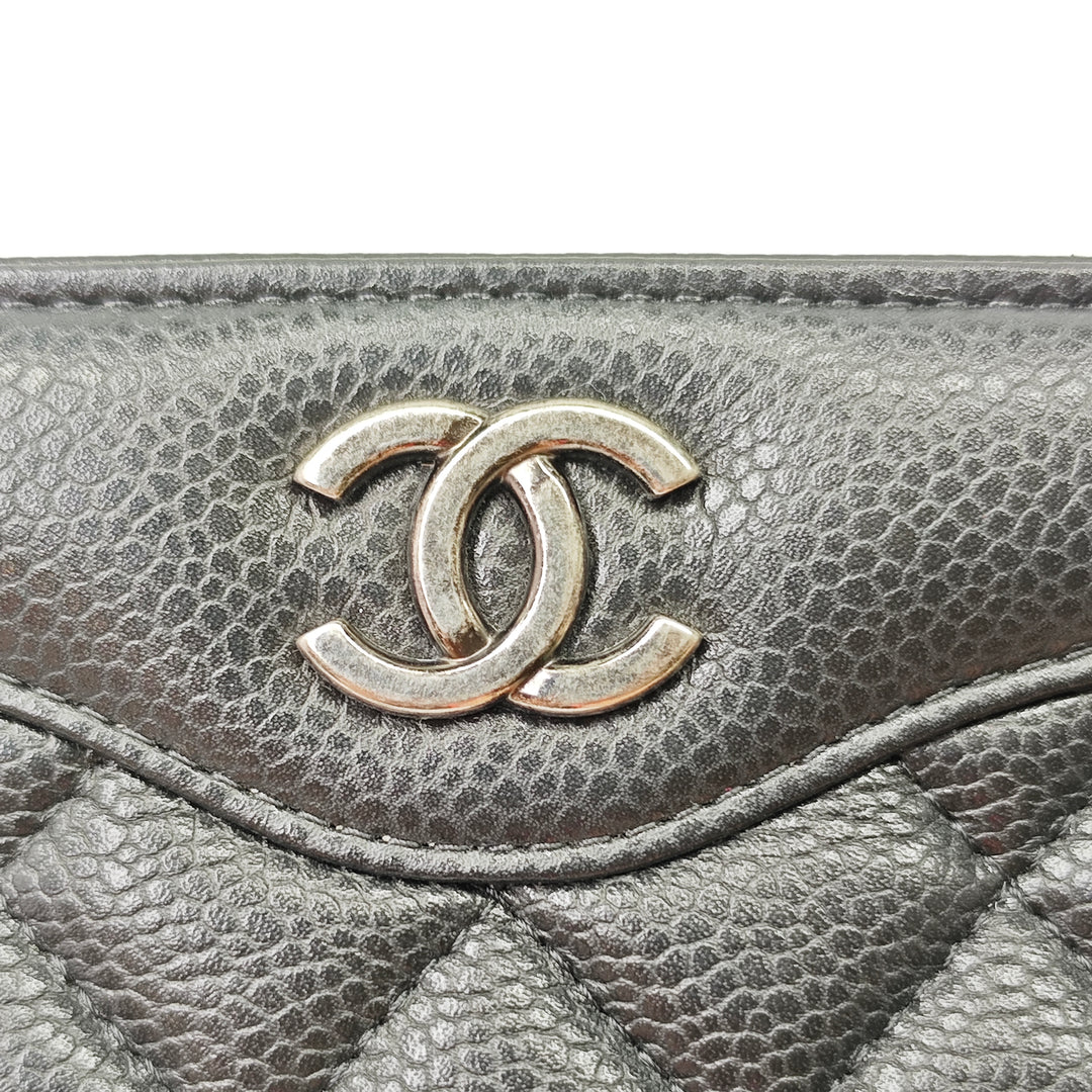 Chanel Large CC Matelassé Caviar Frame Pochette