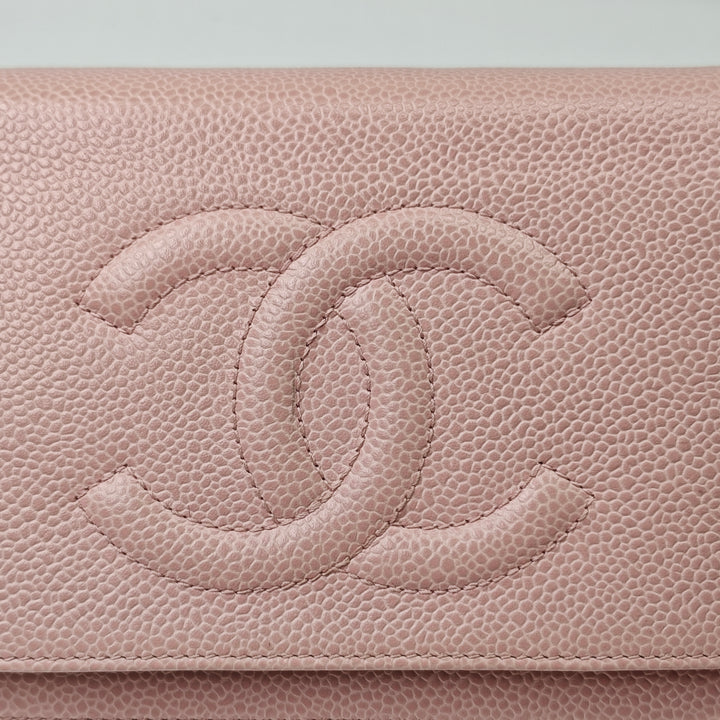 Chanel CC Caviar Wallet on Chain