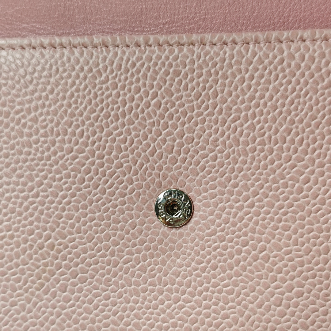 Chanel CC Caviar Wallet on Chain
