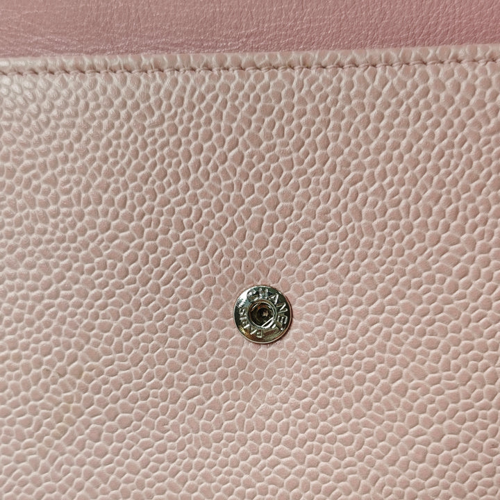 Chanel CC Caviar Wallet on Chain