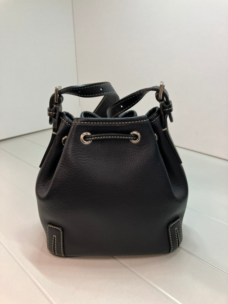Burberry Cuir Drawstring Bucket Sac