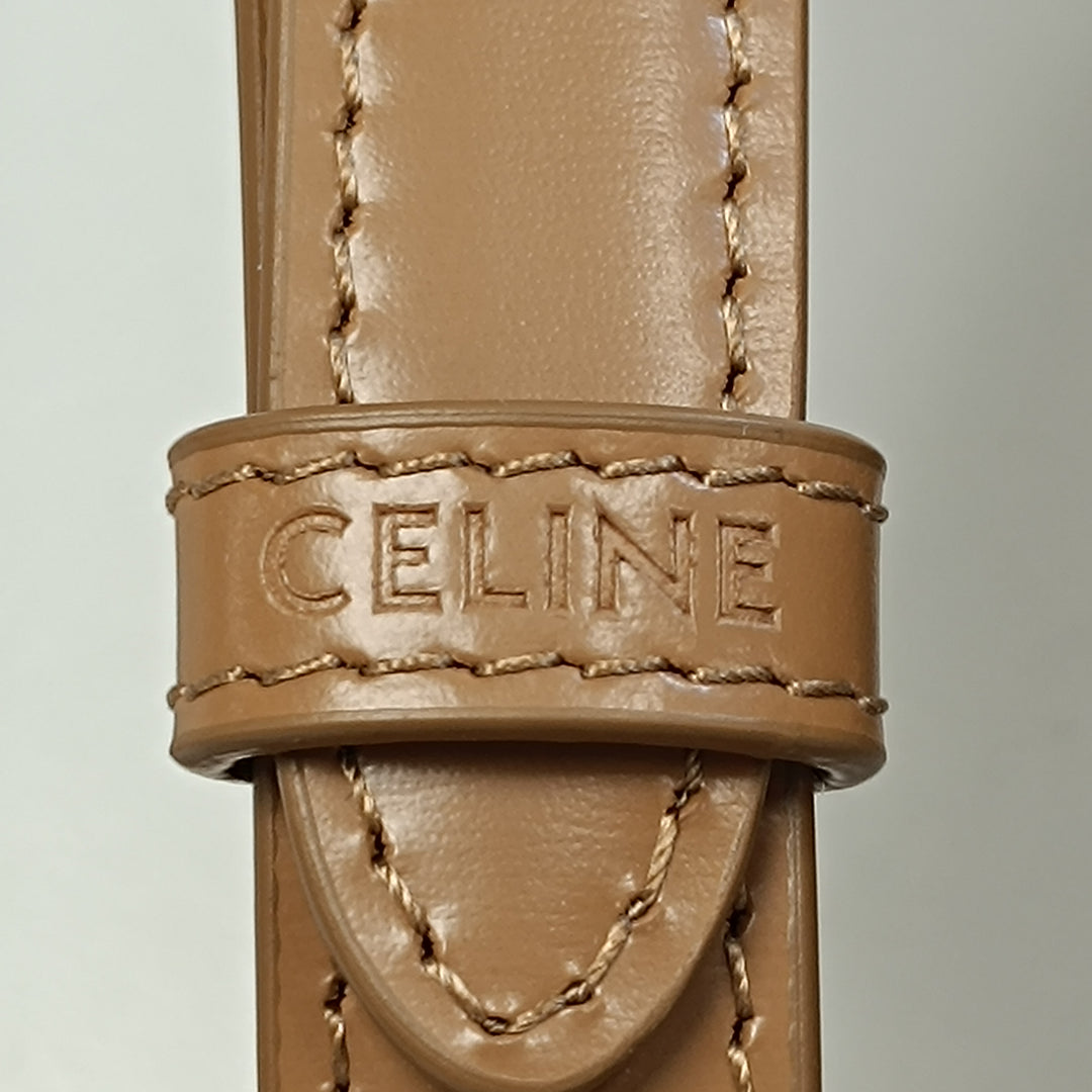 Celine Teen brillant Cuir de veau Triomphe Sac porté croisé