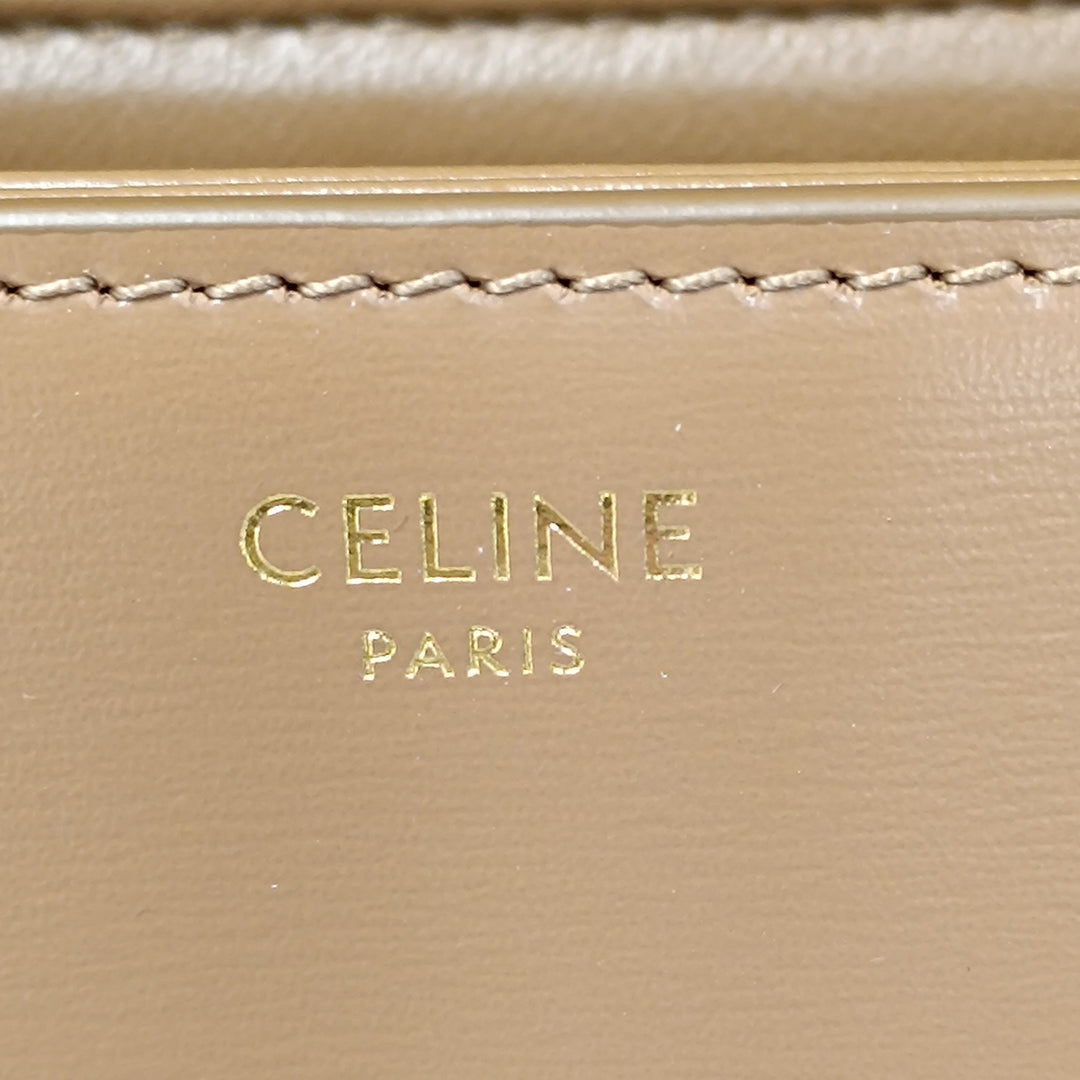 Celine Teen brillant Cuir de veau Triomphe Sac porté croisé