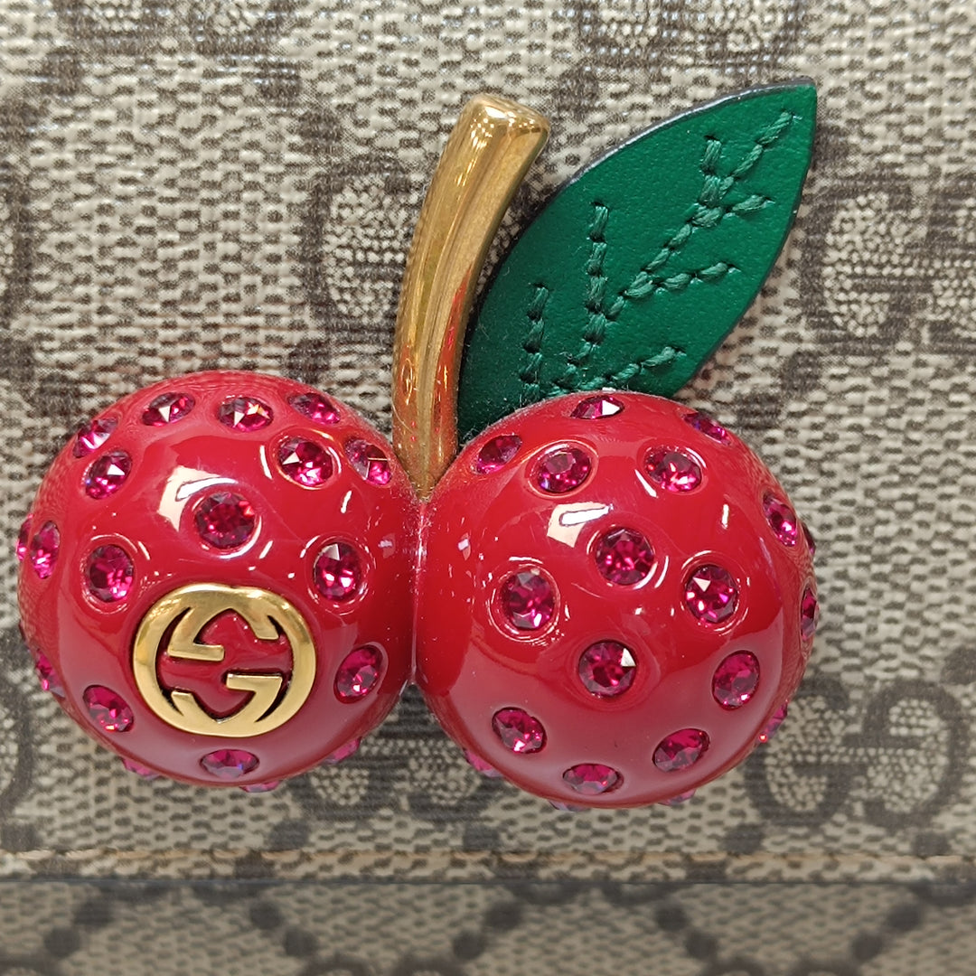 Gucci Mini GG Supreme Cherry Sac porté croisé