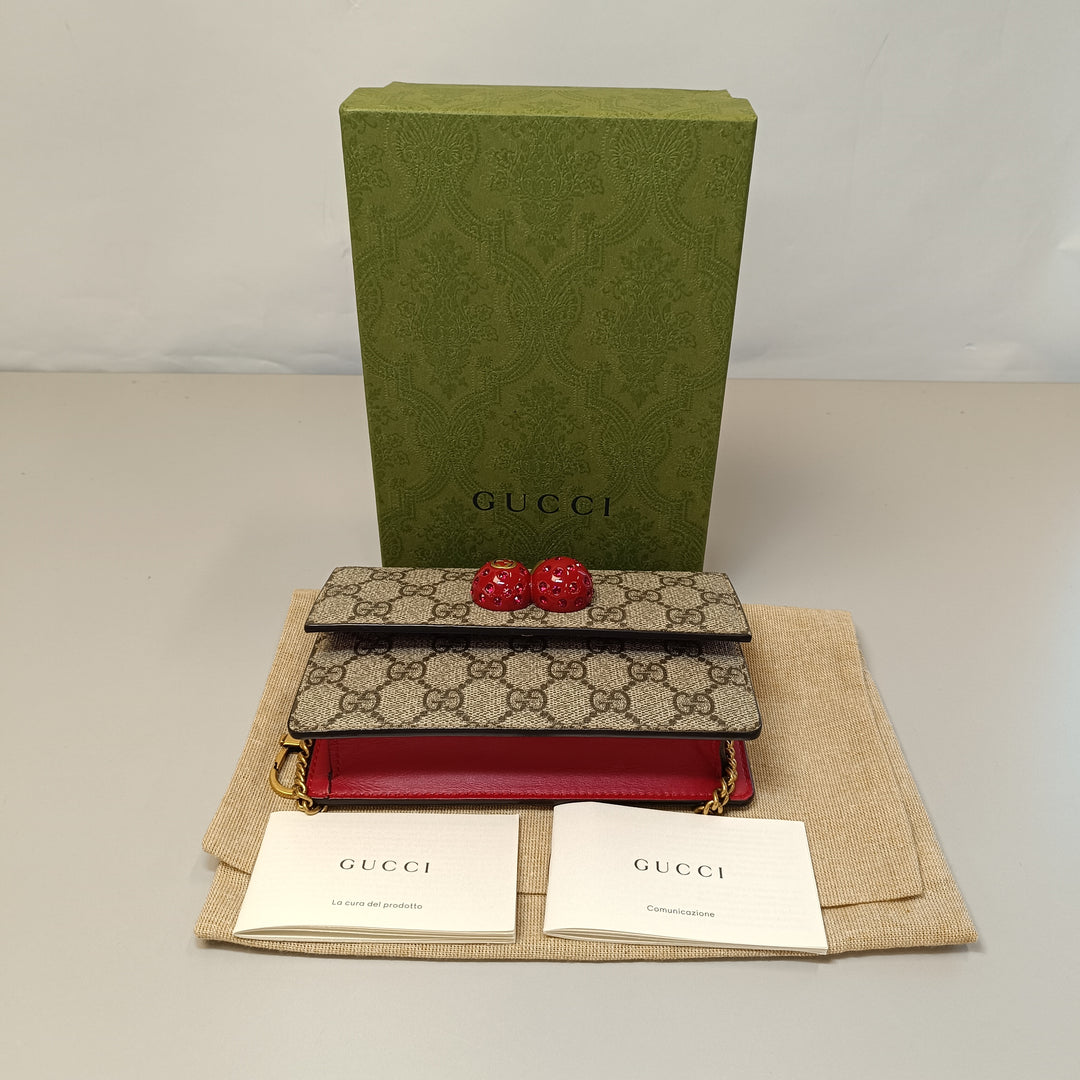 Gucci Mini GG Supreme Cherry Sac porté croisé