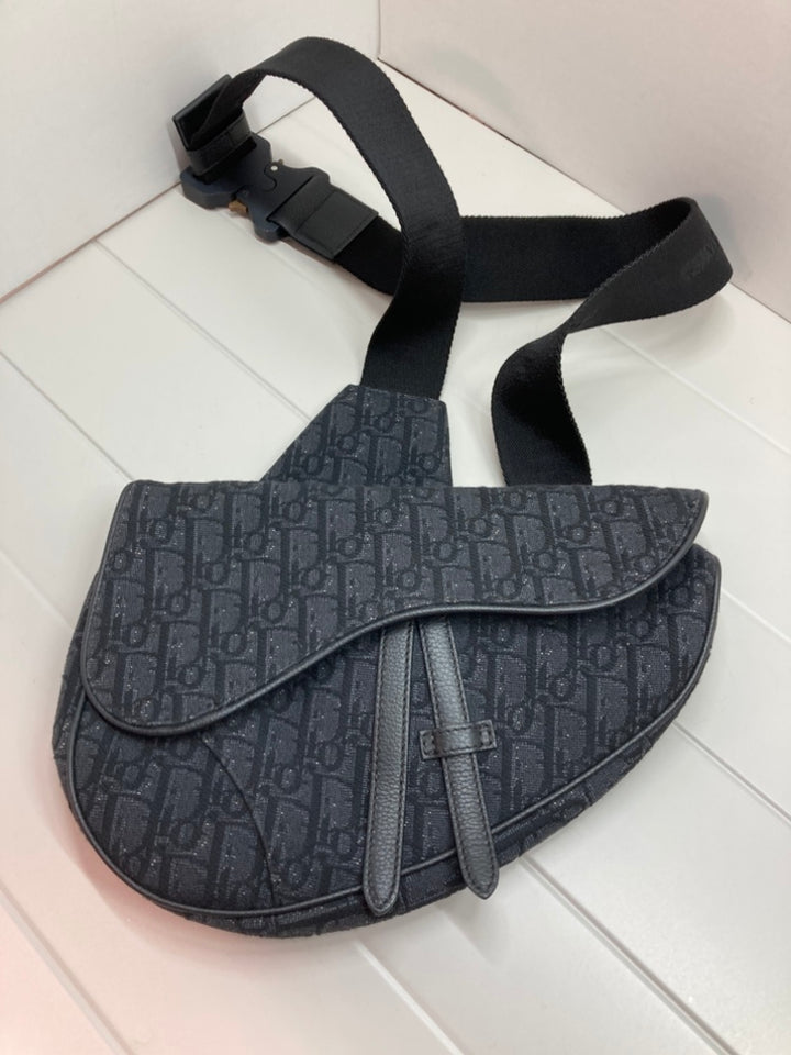 Dior Oblique Toile Saddle Sac porté croisé