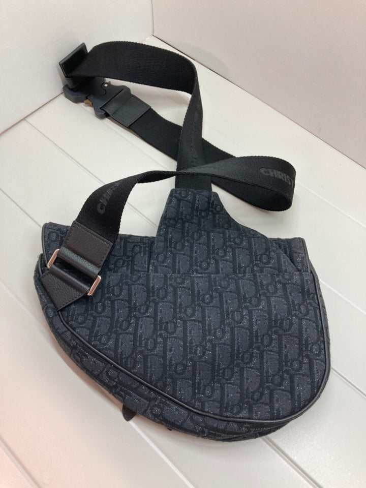 Dior Oblique Toile Saddle Sac porté croisé