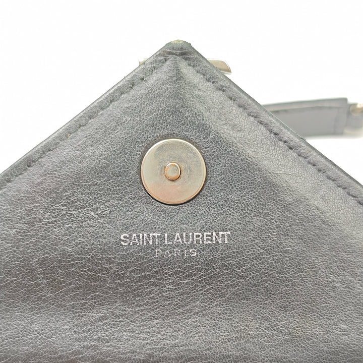 Saint Laurent Baby Chevron Cuir verni Classic Monogram Sac à chaîne