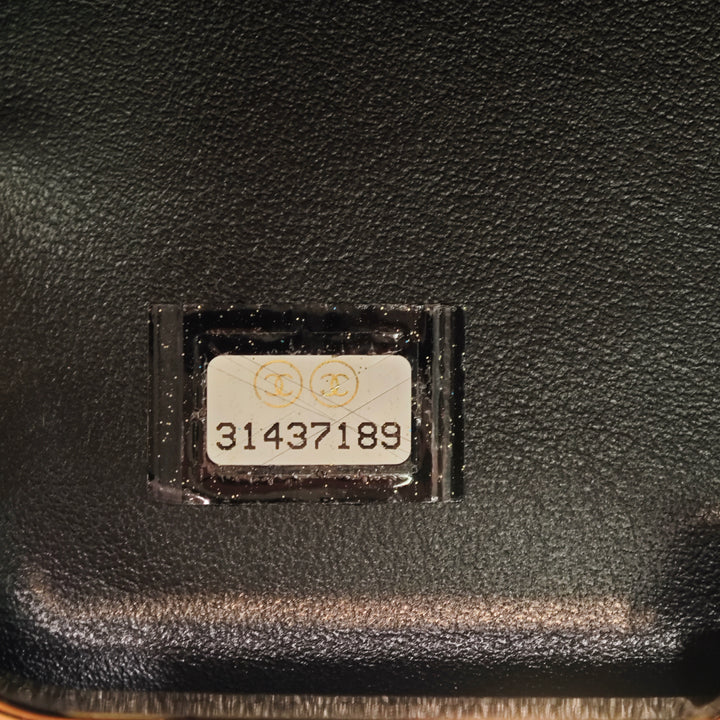 Chanel Large Glazed Cuir de chèvre Boîte avec chaîne