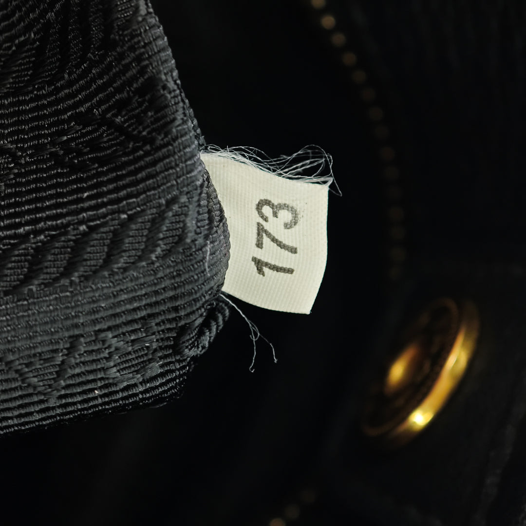 Prada Vitello Daino à finitions Tessuto Sac à main