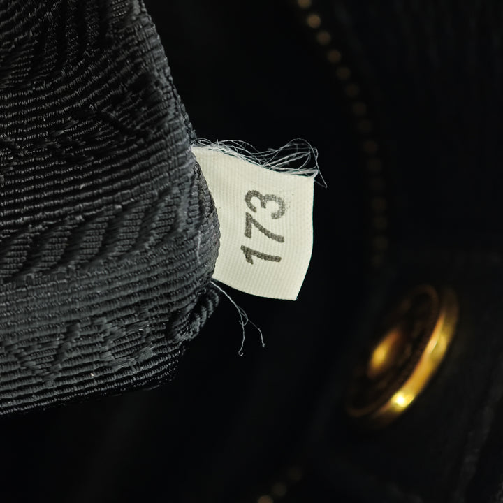 Prada Vitello Daino à finitions Tessuto Sac à main