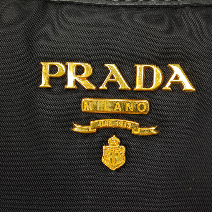 Prada Vitello Daino à finitions Tessuto Sac à main
