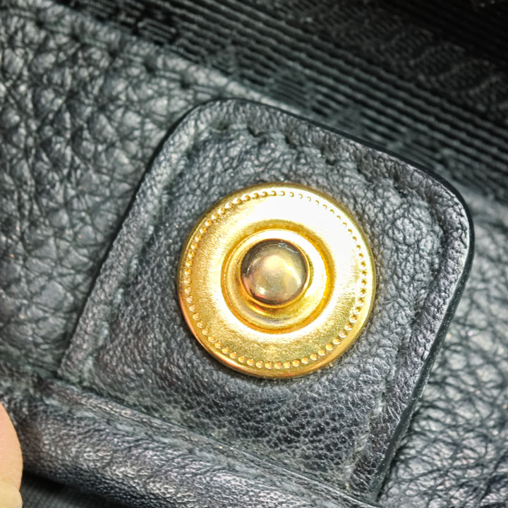 Prada Vitello Daino à finitions Tessuto Sac à main
