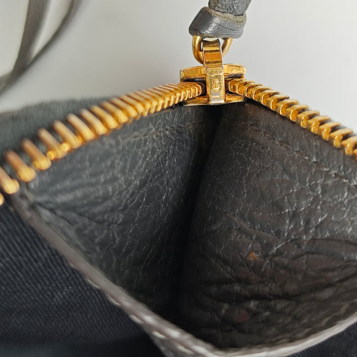 Balenciaga Cuir d’agneau Motocross Classic Zip Around Flat Pochette