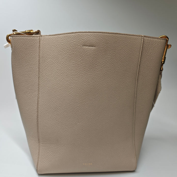 Celine Small Soft Cuir de veau grainé Seau Sangle Bucket Sac