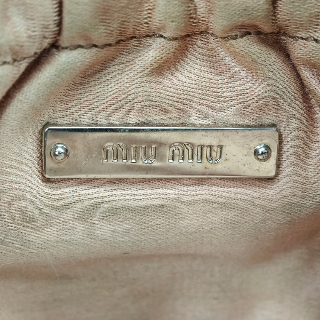 Miu Miu Matelasse Nappa Cristal Chain Sac