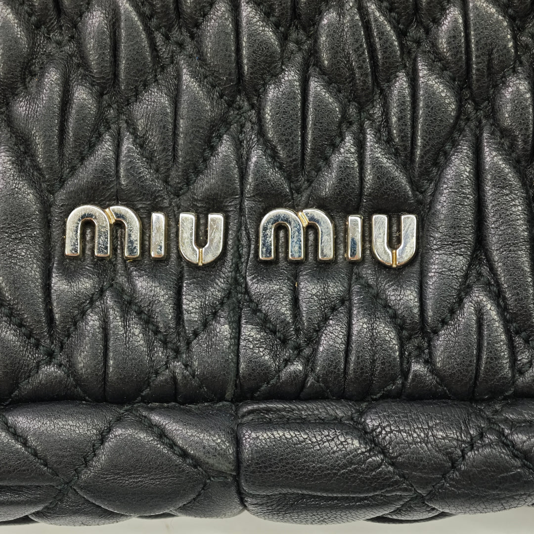Miu Miu Matelasse Nappa Cristal Chain Sac