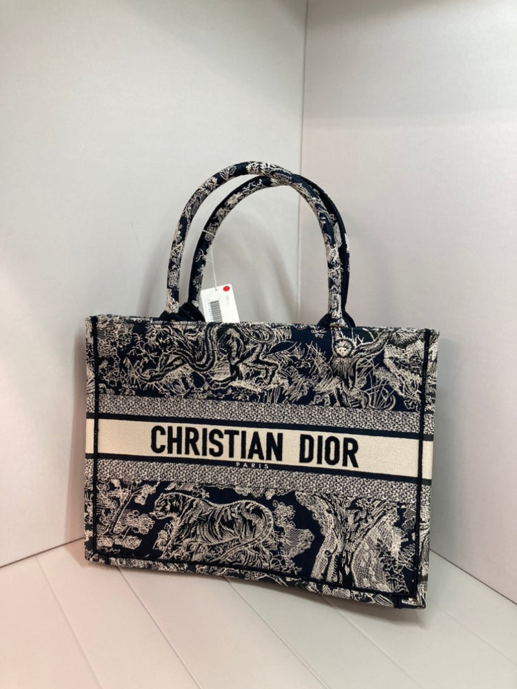 Dior Medium Toile brodé Dioriviera Toile De Jouy Book Cabas