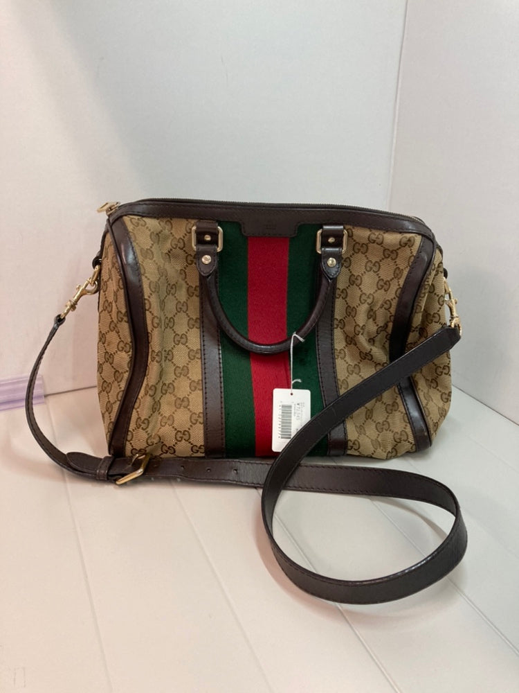 Gucci Medium GG Toile Web Joy Boston Sac