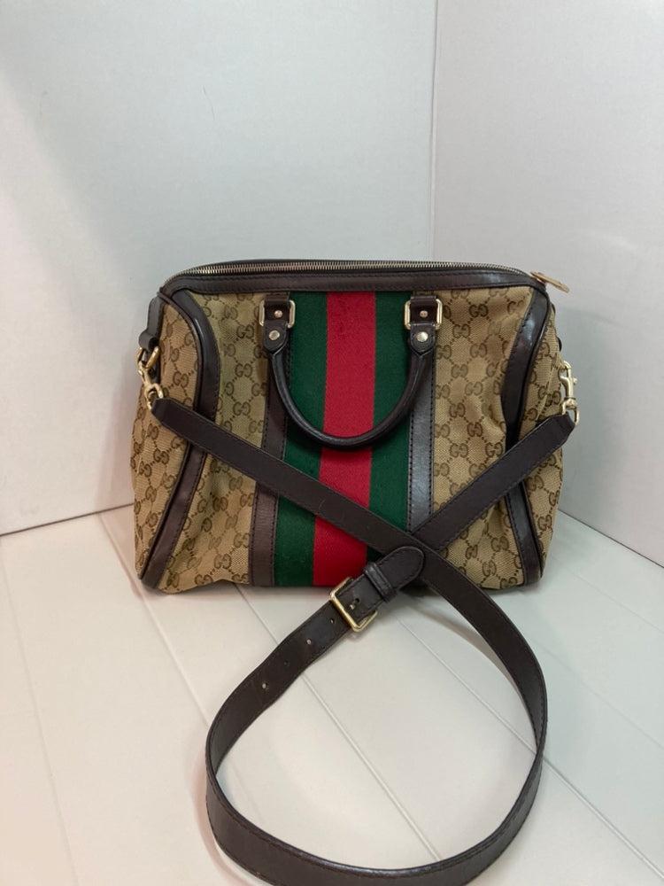 Gucci Medium GG Toile Web Joy Boston Sac