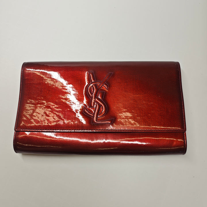 Saint Laurent Large Cuir verni Belle De Jour Pochette