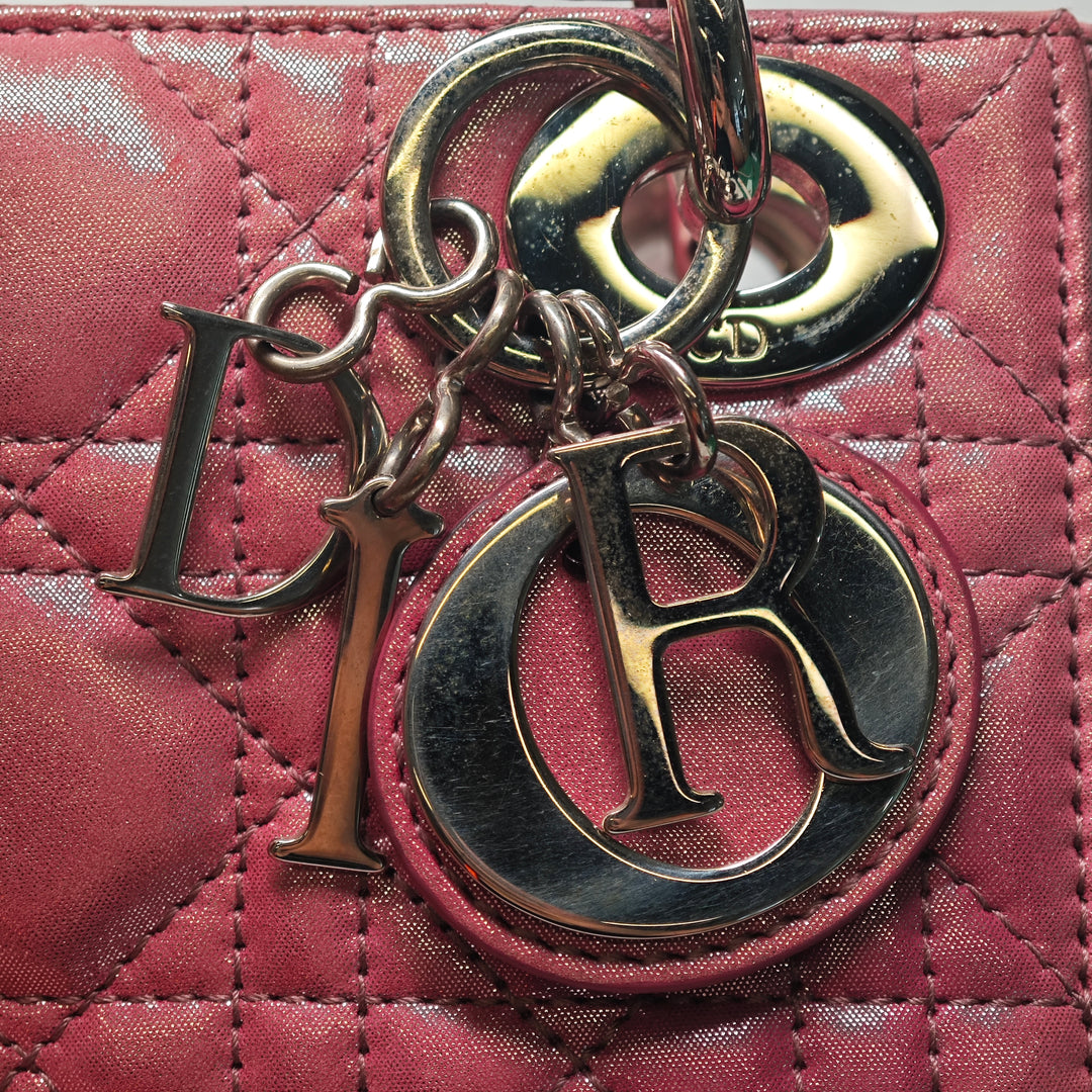 Dior Mini Iridescent Cuir d’agneau Cannage Lady Dior