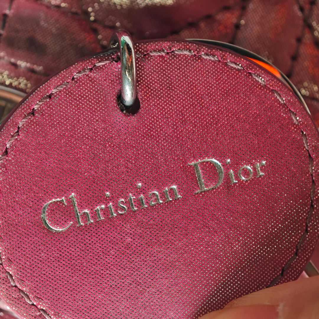 Dior Mini Iridescent Cuir d’agneau Cannage Lady Dior