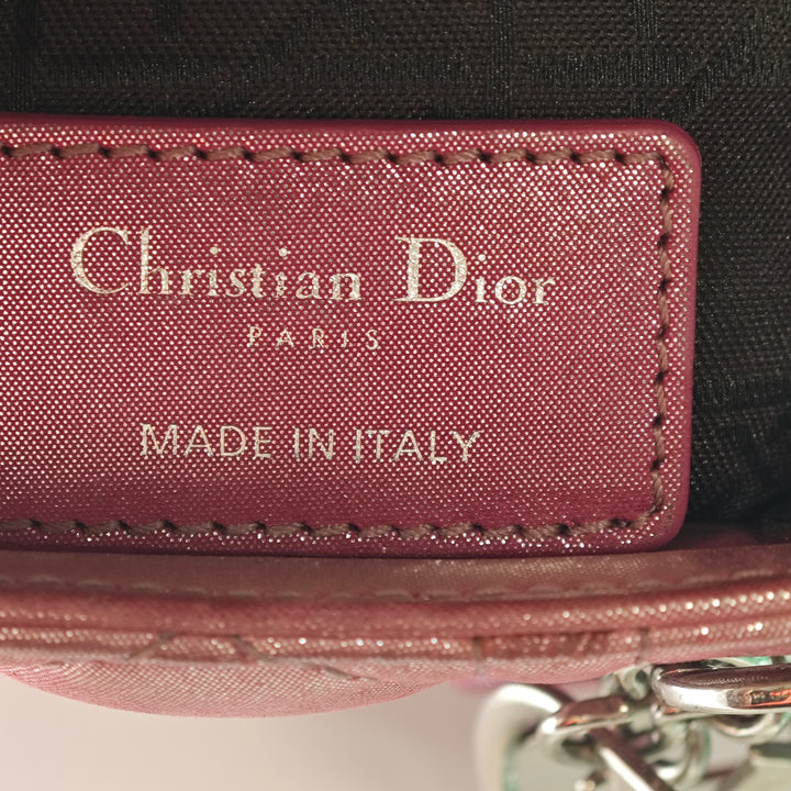 Dior Mini Iridescent Cuir d’agneau Cannage Lady Dior