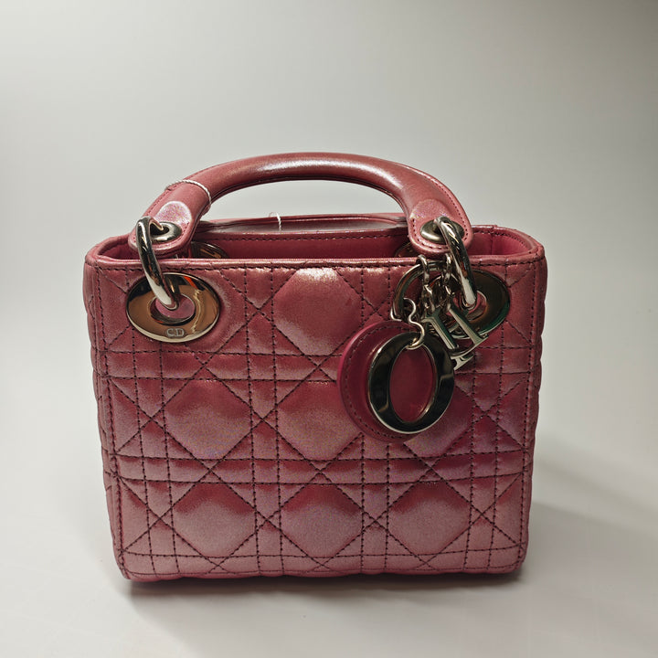 Dior Mini Iridescent Cuir d’agneau Cannage Lady Dior