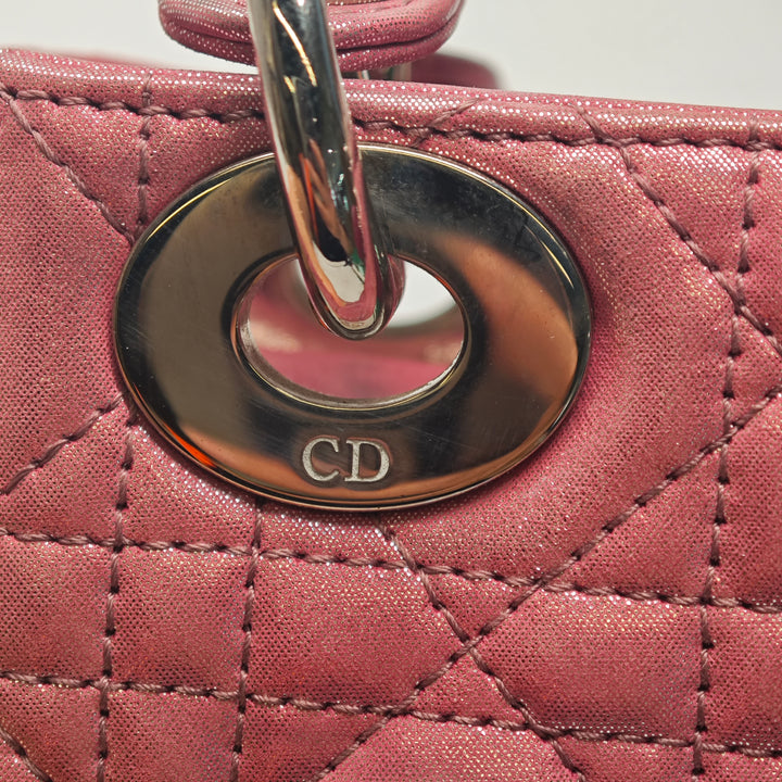 Dior Mini Iridescent Cuir d’agneau Cannage Lady Dior