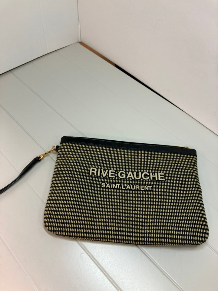Saint Laurent Raffia Rive Gauche Pochette