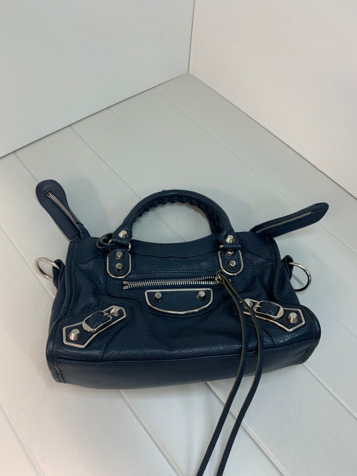 Balenciaga Mini Cuir de chèvre Motocross Classic Metallic Edge City Sac
