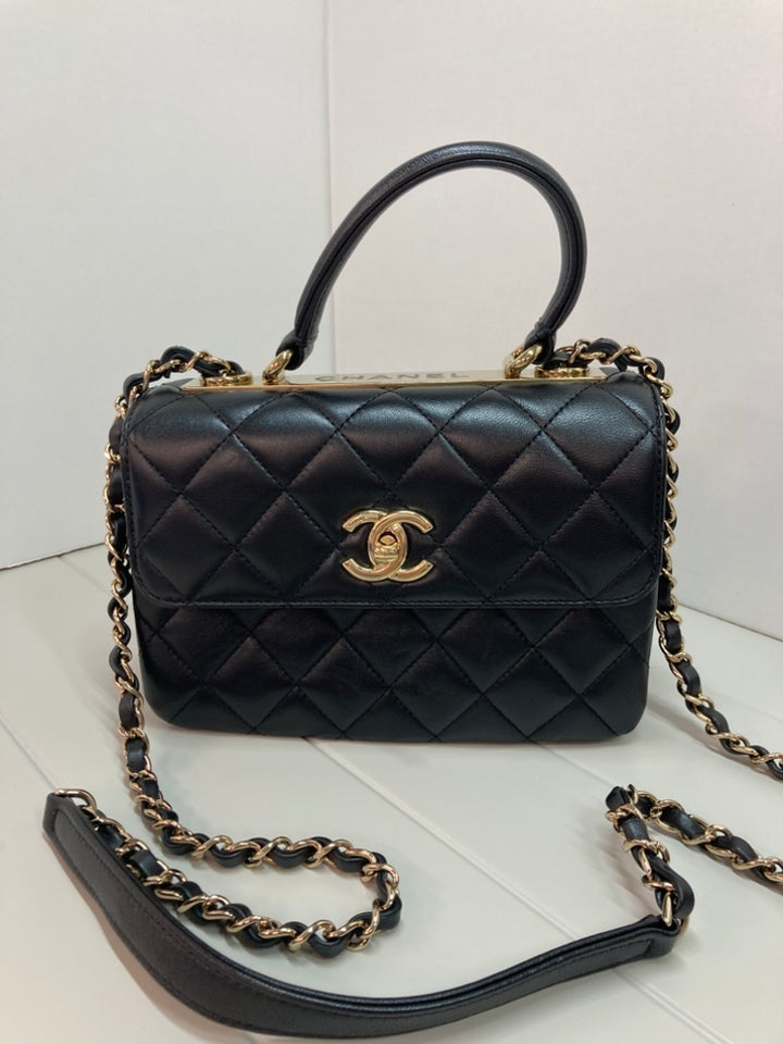 Chanel Mini Matelassé Cuir d’agneau Trendy CC anse supérieure à rabat
