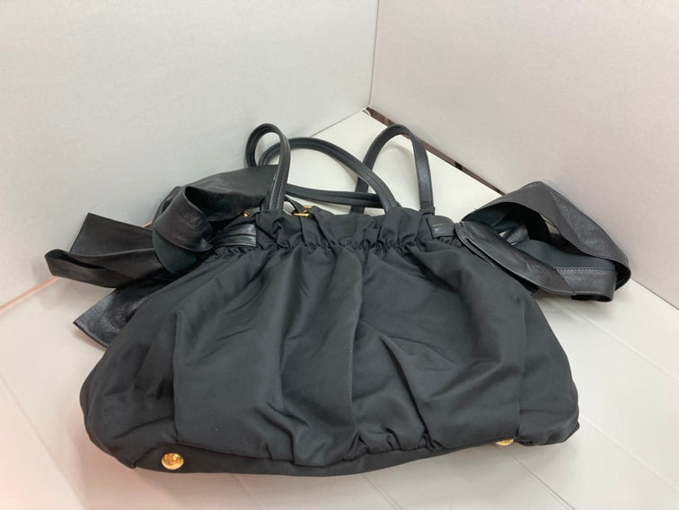 Prada Tessuto Python Print Bow Sac