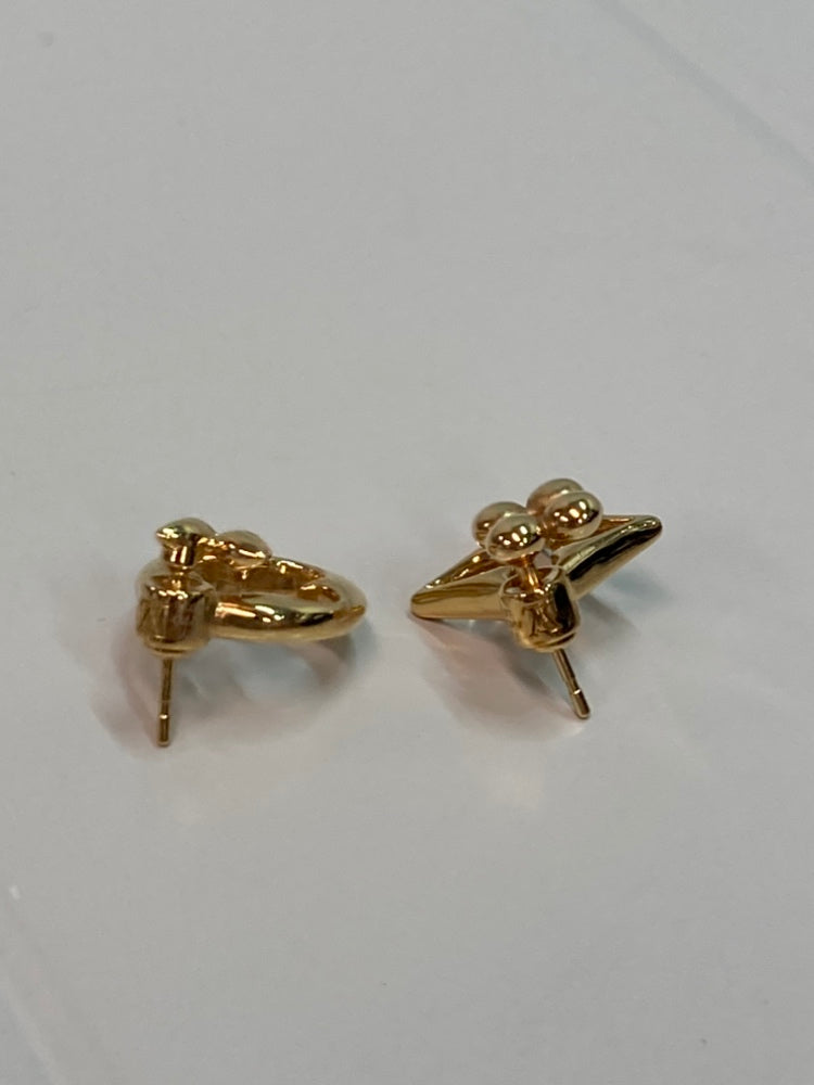 Louis Vuitton plaqué Flowergram fermoir poussette Earings