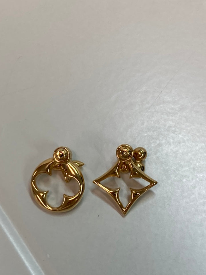 Louis Vuitton plaqué Flowergram fermoir poussette Earings