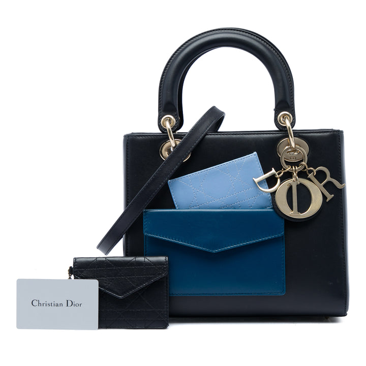 Dior Poches Lady Dior Moyen Cuir de veau Noir – vue 6 – GABY PARIS