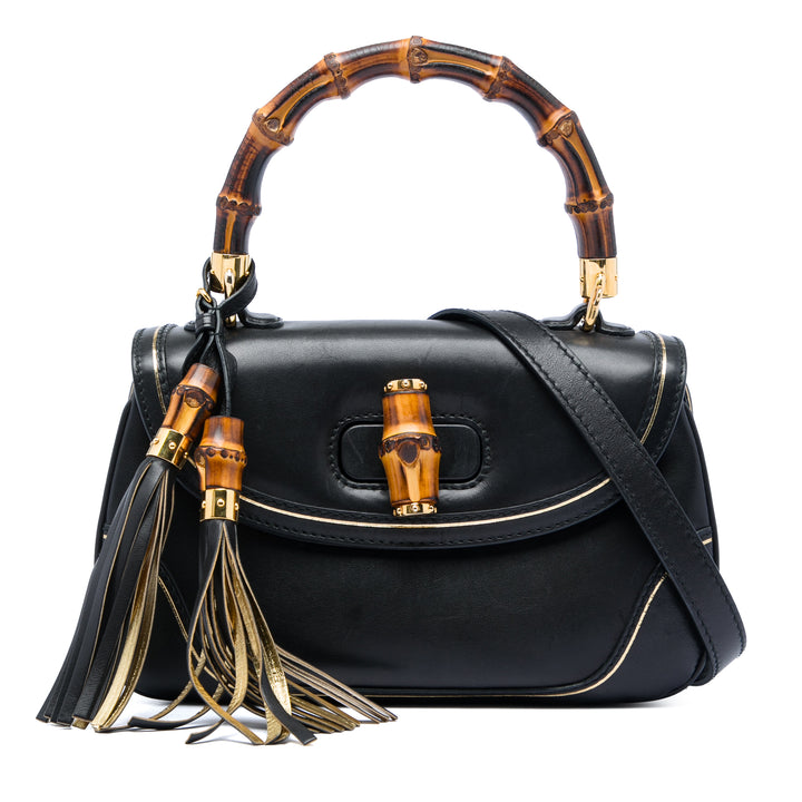Gucci Medium Cuir de veau New Bamboo sac à anse supérieure