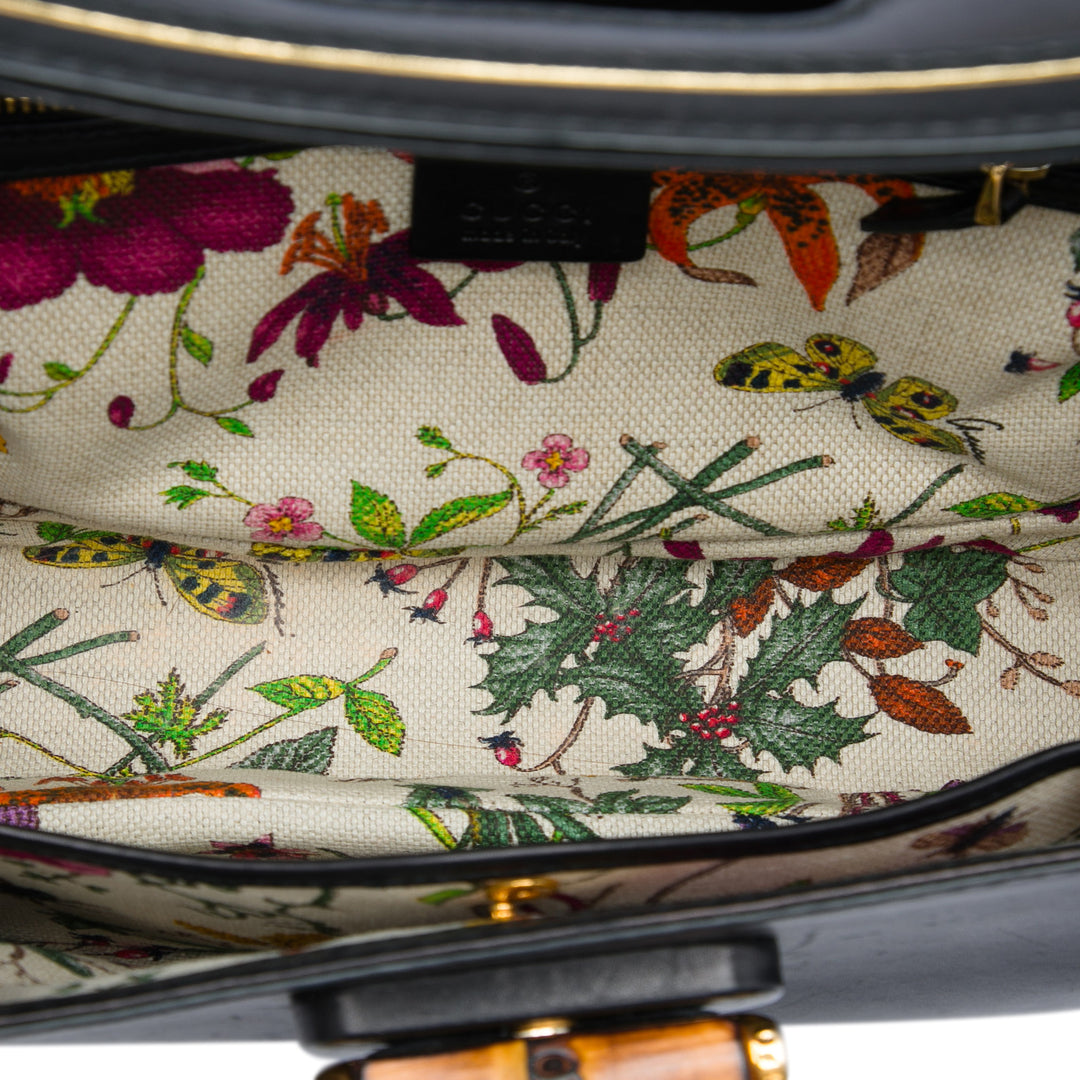 Gucci Medium Cuir de veau New Bamboo sac à anse supérieure